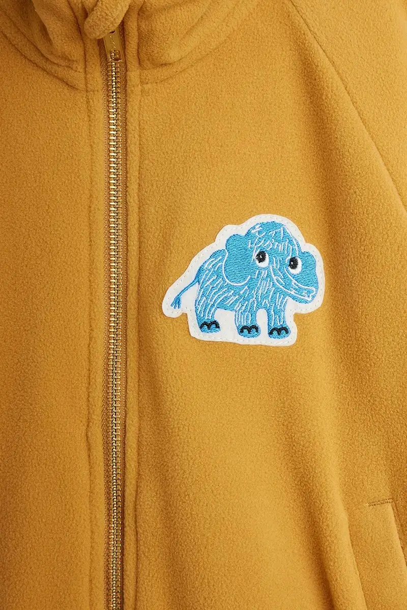 felpa in pile bambini Mammoths colore beige con applicazione 25710131 Giallo miniatura 3