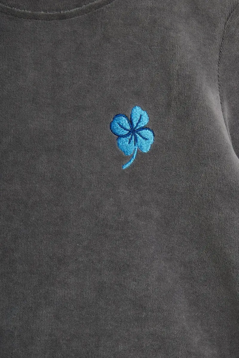 maglietta a maniche lunghe per bambini Clover colore grigio 25720113 miniatura 4