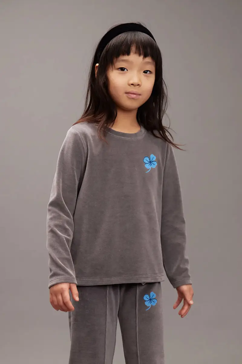 maglietta a maniche lunghe per bambini Clover colore grigio 25720113