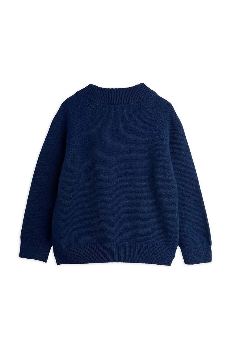 maglione per bambini con misto lana Flowers Blu navy miniatura 3
