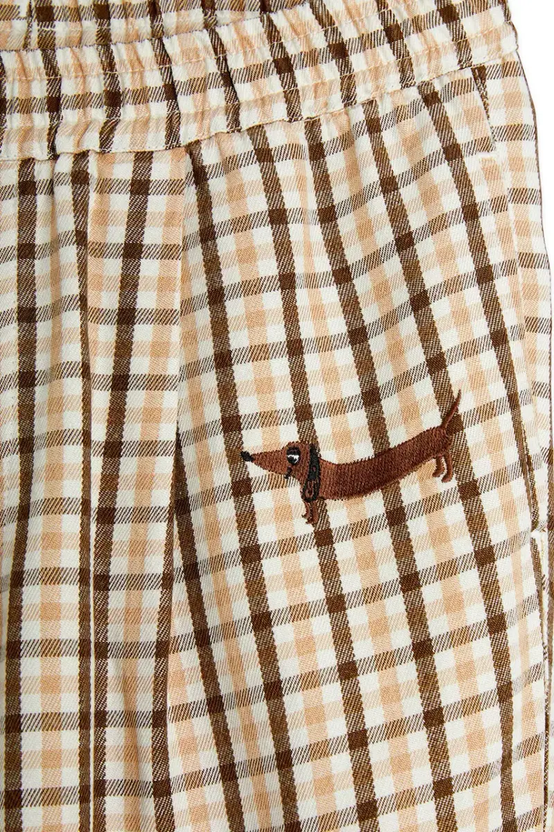pantaloni per bambini Gingham colore beige 2523016113 miniatura 4