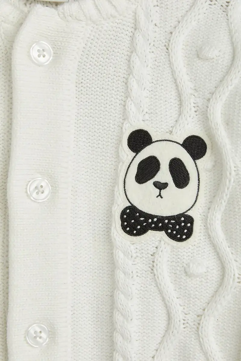 rampers in cotone neonato/a Panda 2564011011 Bianco miniatura 3