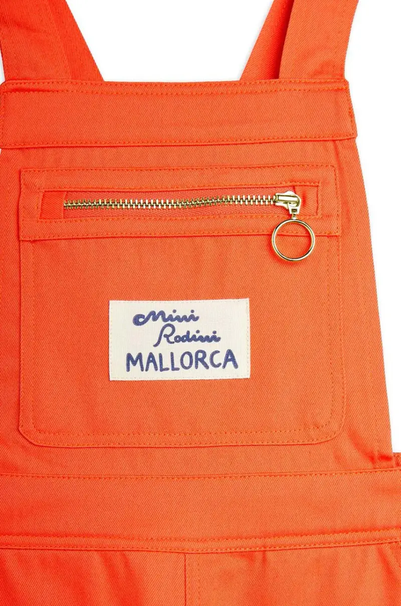 salopette in lana bambino/a Mallorca colore arancione con applicazione miniatura 4