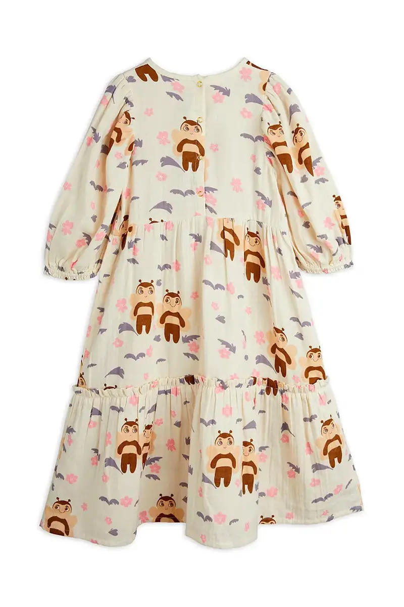 vestito di cotone bambina Muslin bee colore beige 2565011411 miniatura 3