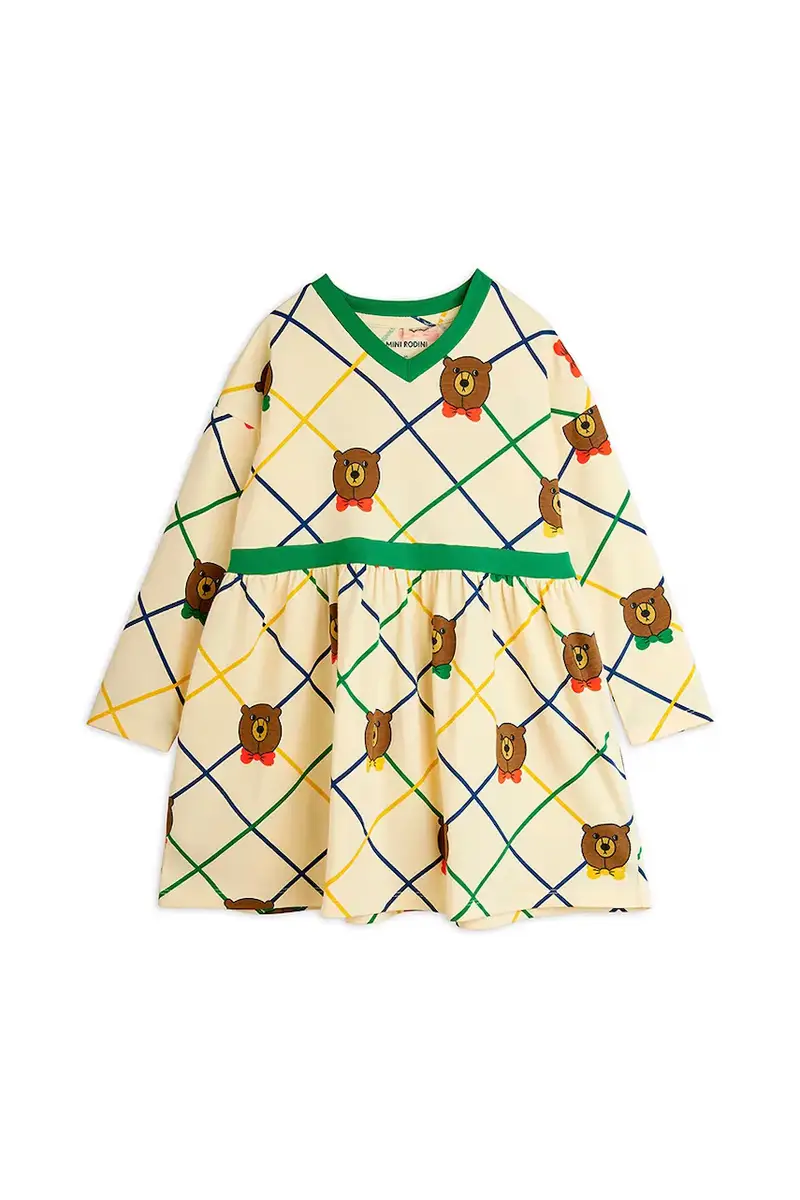 vestito di cotone per bambini Bear colore beige 25750127 miniatura 2