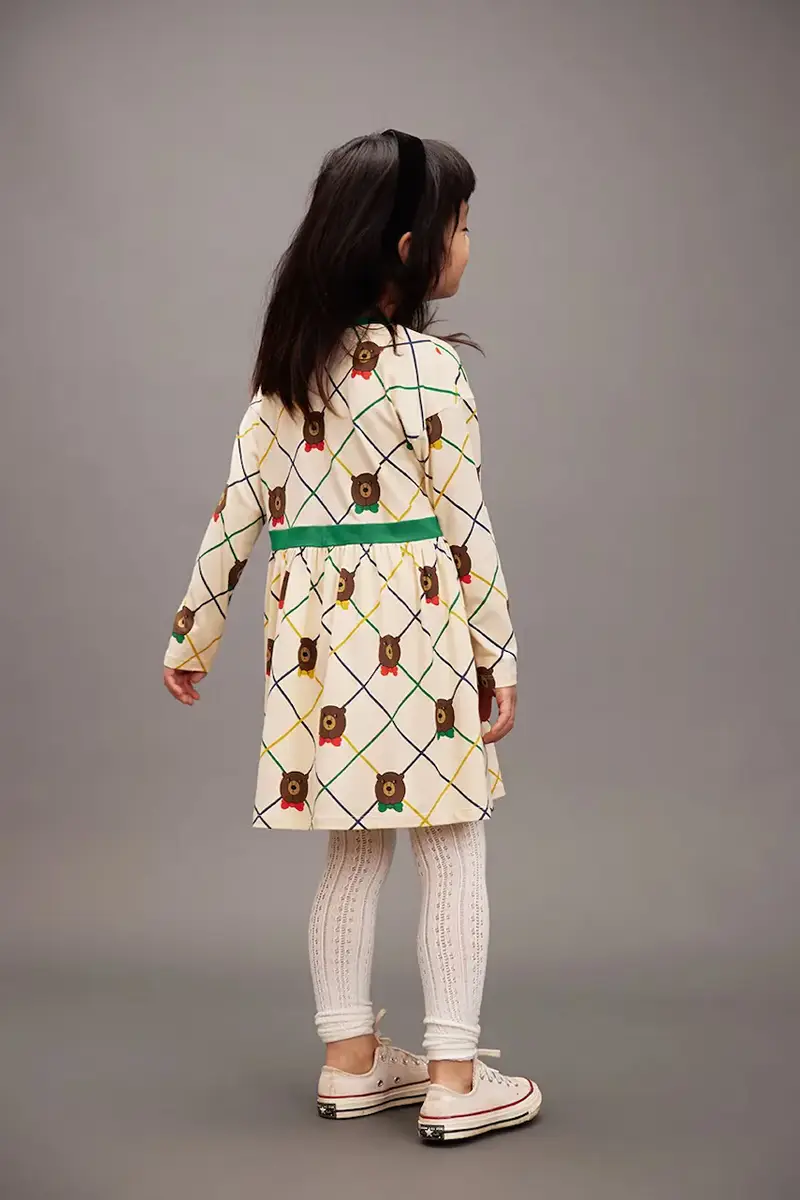 vestito di cotone per bambini Bear colore beige 25750127