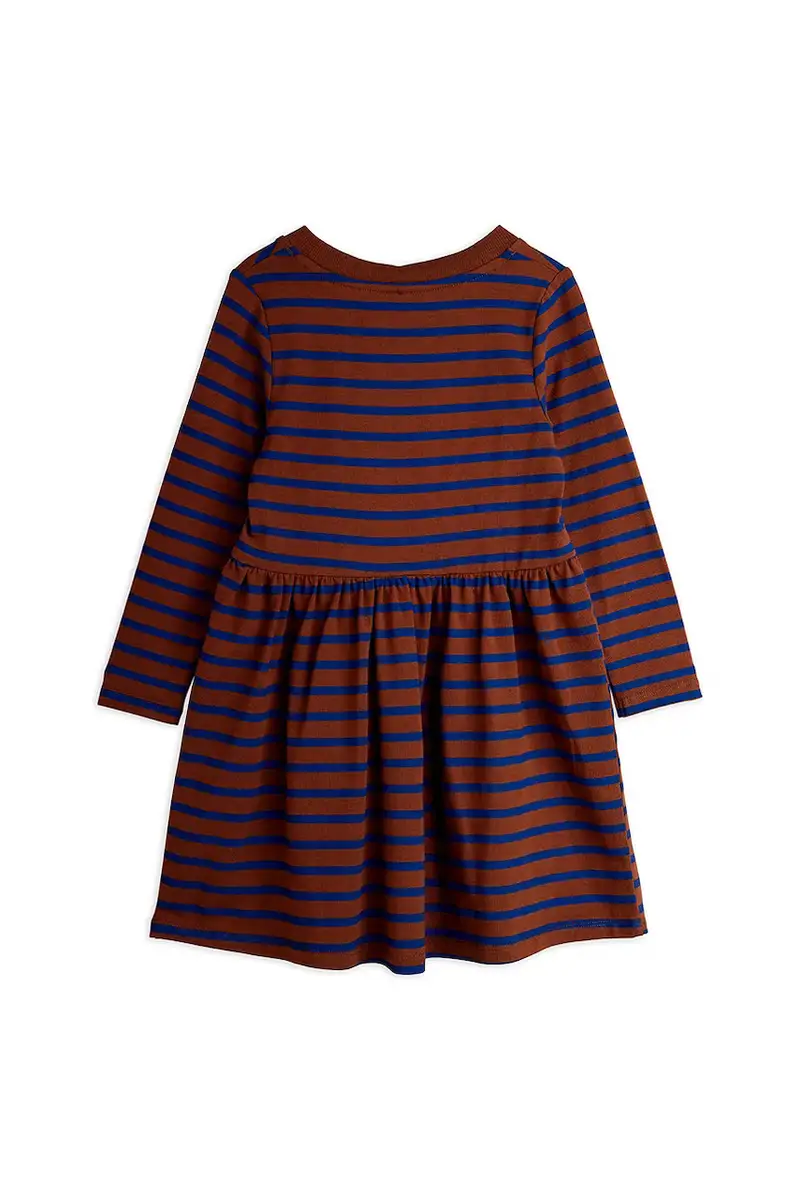 vestito di cotone per bambini Stripe bird colore marrone 25750122 miniatura 3