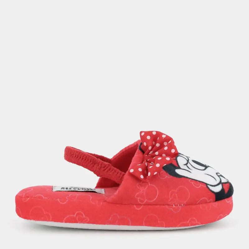 Ciabatte Minnie da Bambina, rosso
