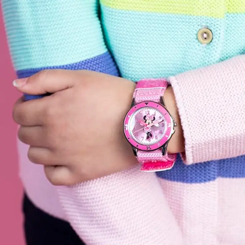 Minnie Mouse Orologio Analogico Quarzo Bambina con Cinturino in Tessuto MN5106 miniatura 2