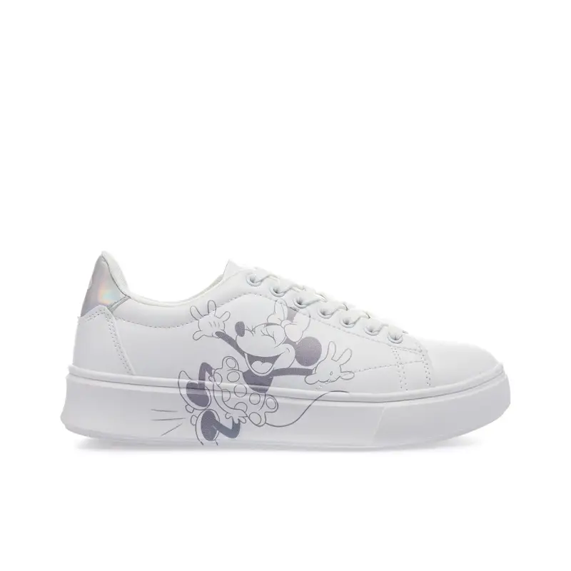 Sneakers bianche con stampa cartoon minnie