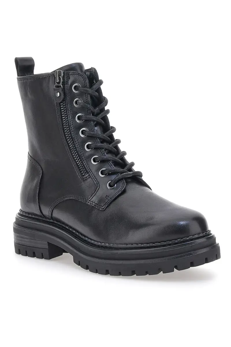 Anfibi Neri con Tomaia in Pelle MIO TEMPO 2368 [NERO] miniatura 2