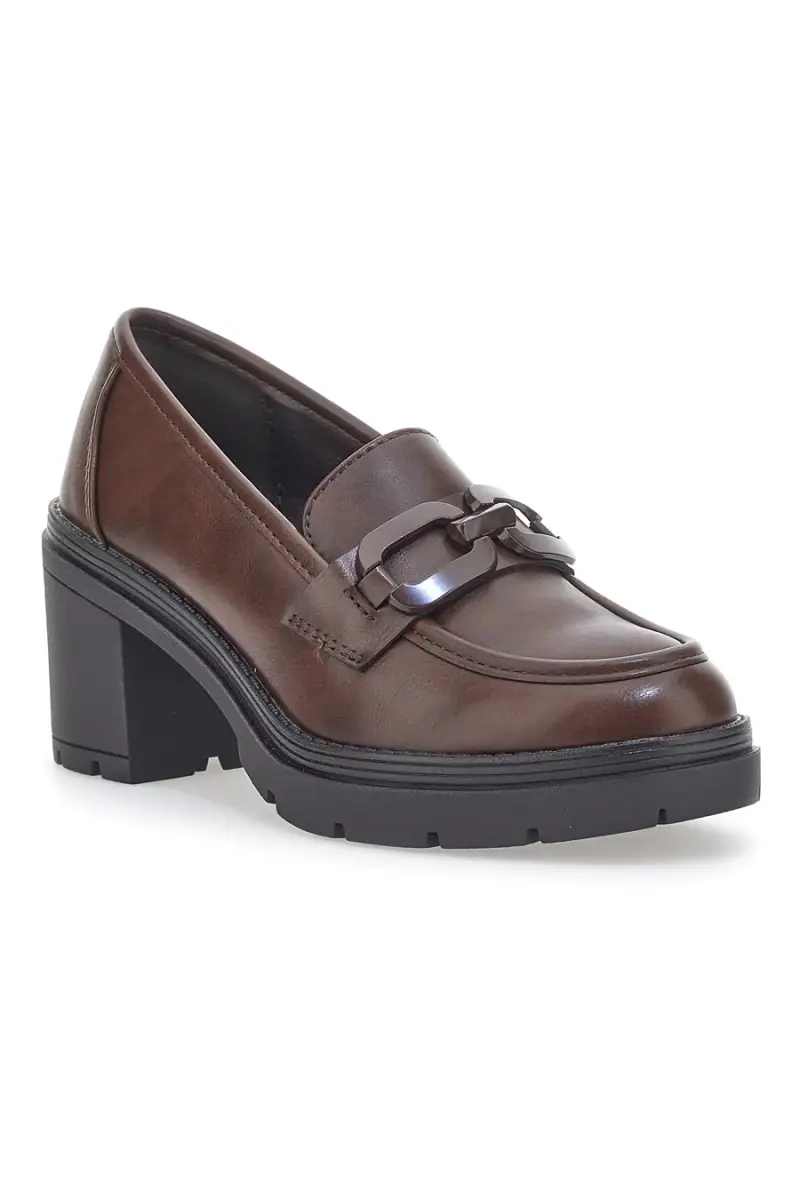 Mocassini Con Tacco Mio Tempo 370 Marroni [MARRONE] miniatura 2