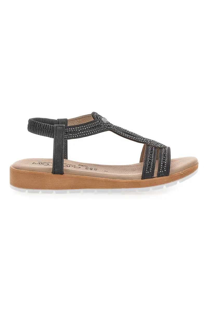 Sandali bassi neri con strass MIO TEMPO LR253420 [NERO]