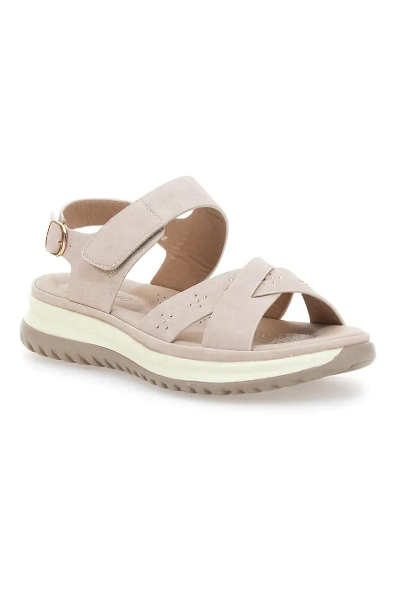 Sandali Beige Con Cinturino Slingback Mio Tempo Mina412 [BEIGE] miniatura 2