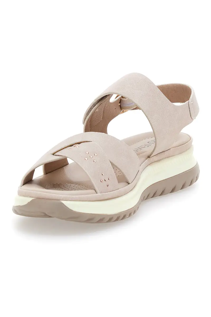 Sandali Beige Con Cinturino Slingback Mio Tempo Mina412 [BEIGE] miniatura 4
