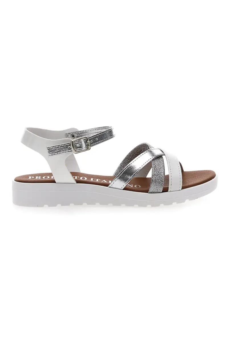 Sandali Bianchi con Cinturino Made in Italy Mio Tempo 8140 [BIANCO