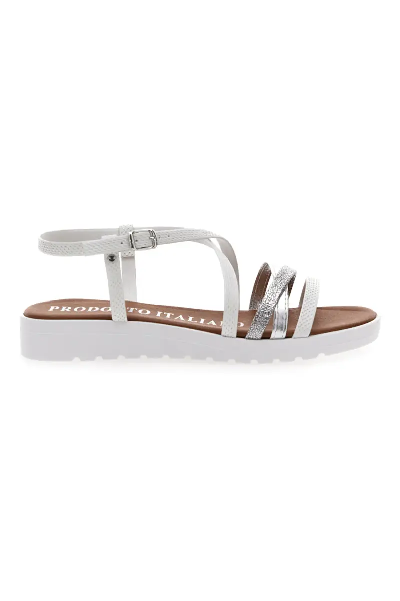 Sandali Bianchi con Cinturino Mio Tempo 8103 [BIANCO