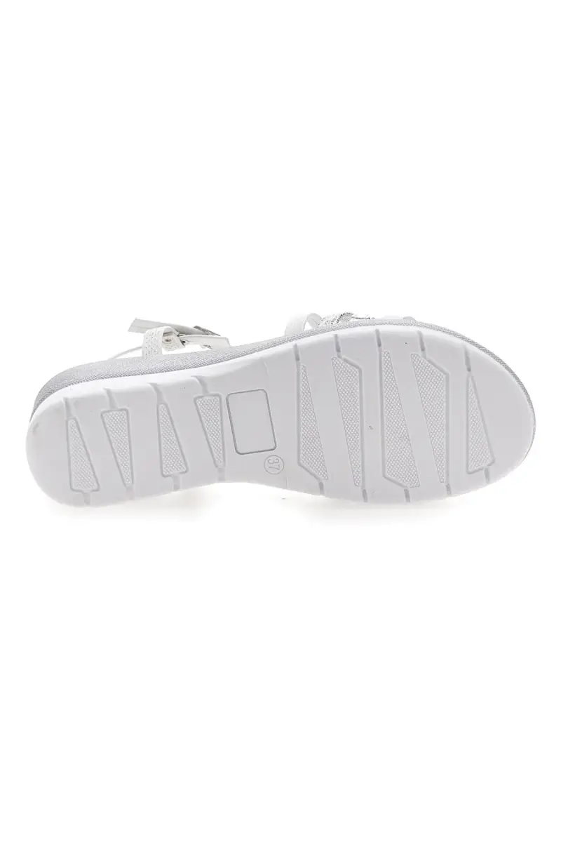 Sandali Bianchi con Dettagli Argento e Platform MIO TEMPO 2433 [BIANCO miniatura 5