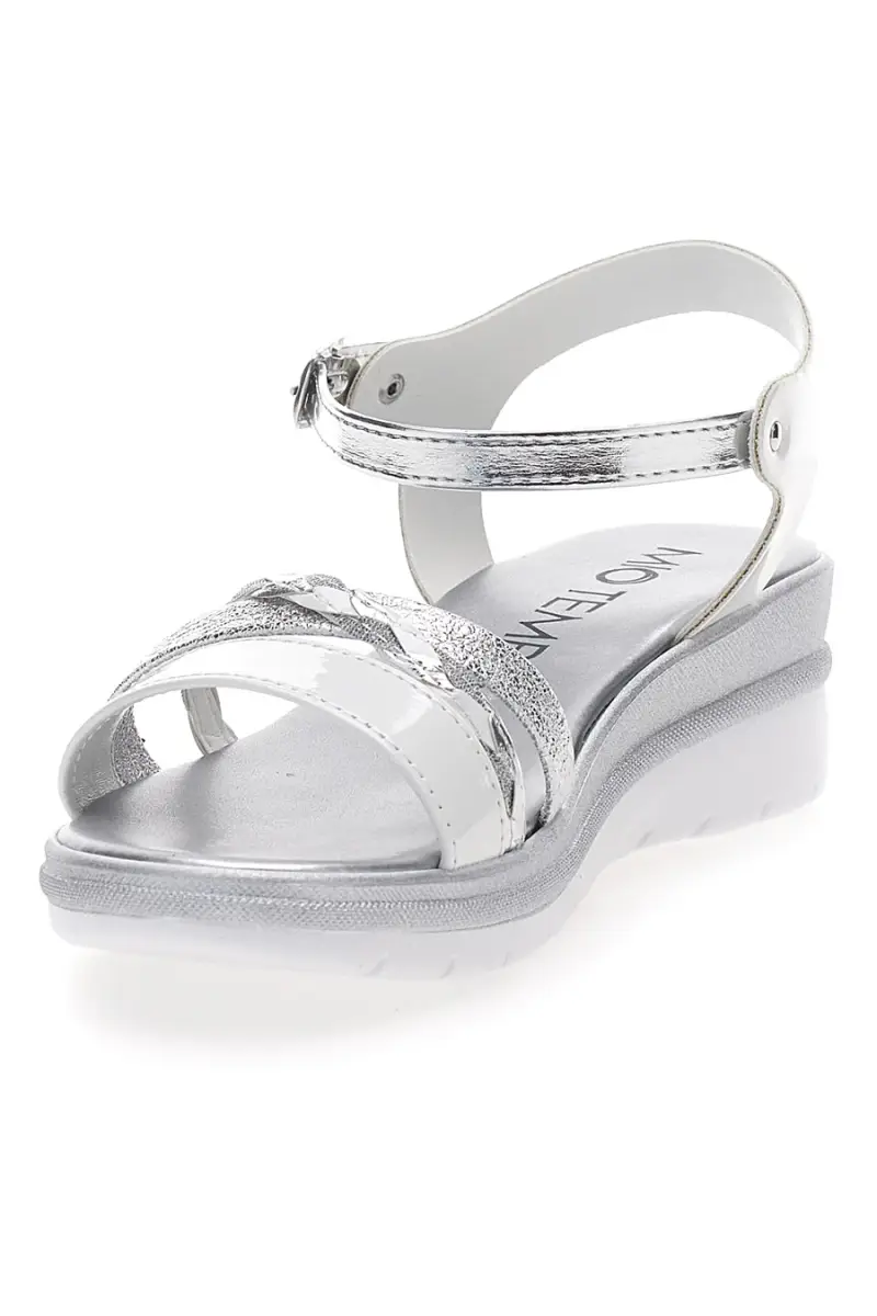 Sandali Bianchi e Argento con Platform Mio Tempo 2495 [BIANCO miniatura 3