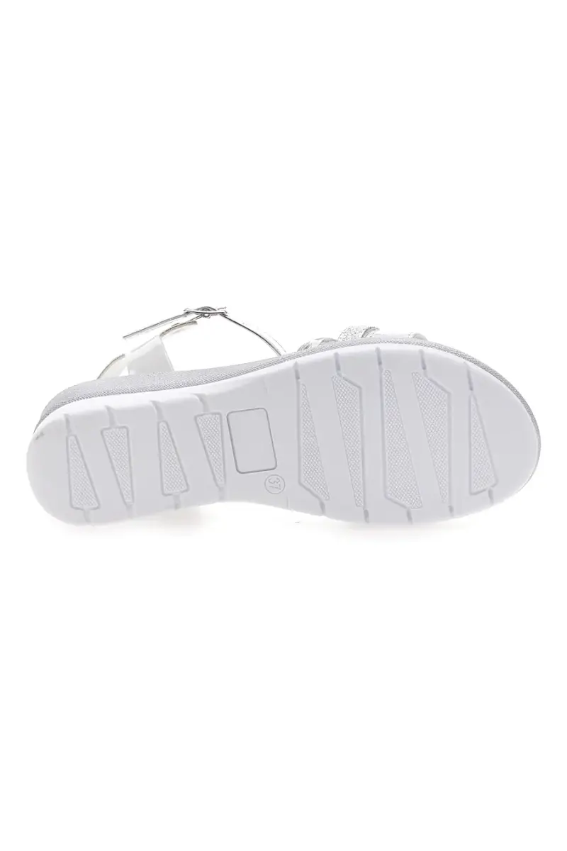 Sandali Bianchi e Argento con Platform Mio Tempo 2495 [BIANCO miniatura 5