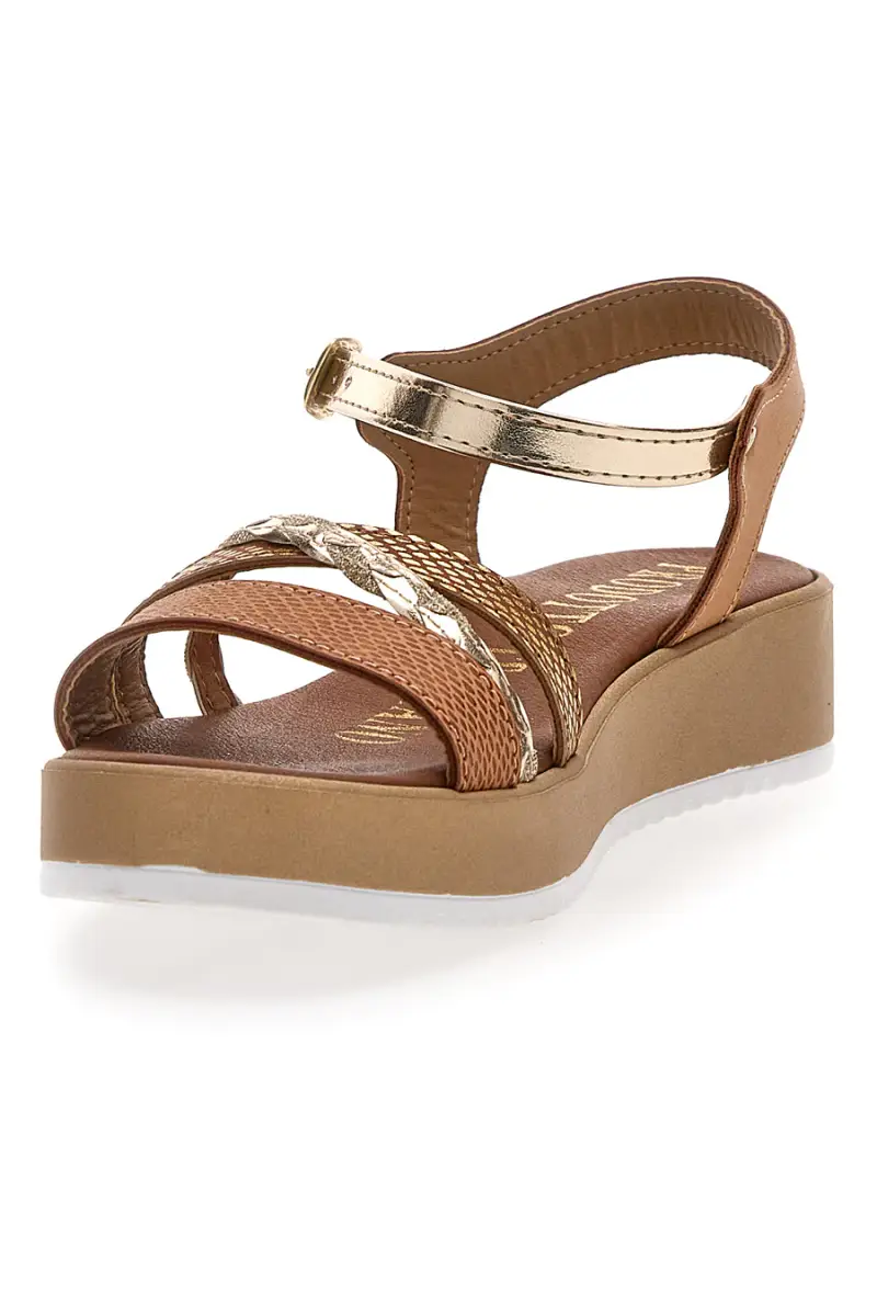 Sandali con Platform Marroni Mio Tempo 4194 [BEIGE miniatura 3