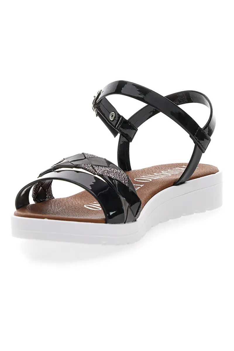 Sandali Neri con Cinturino Mio Tempo 8187 [NERO miniatura 3