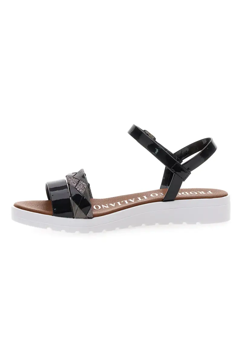 Sandali Neri con Cinturino Mio Tempo 8187 [NERO miniatura 4