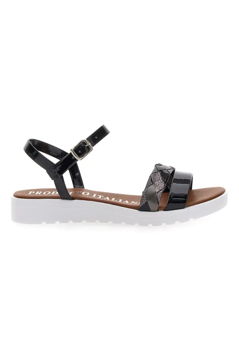 Sandali Neri con Cinturino Mio Tempo 8187 [NERO