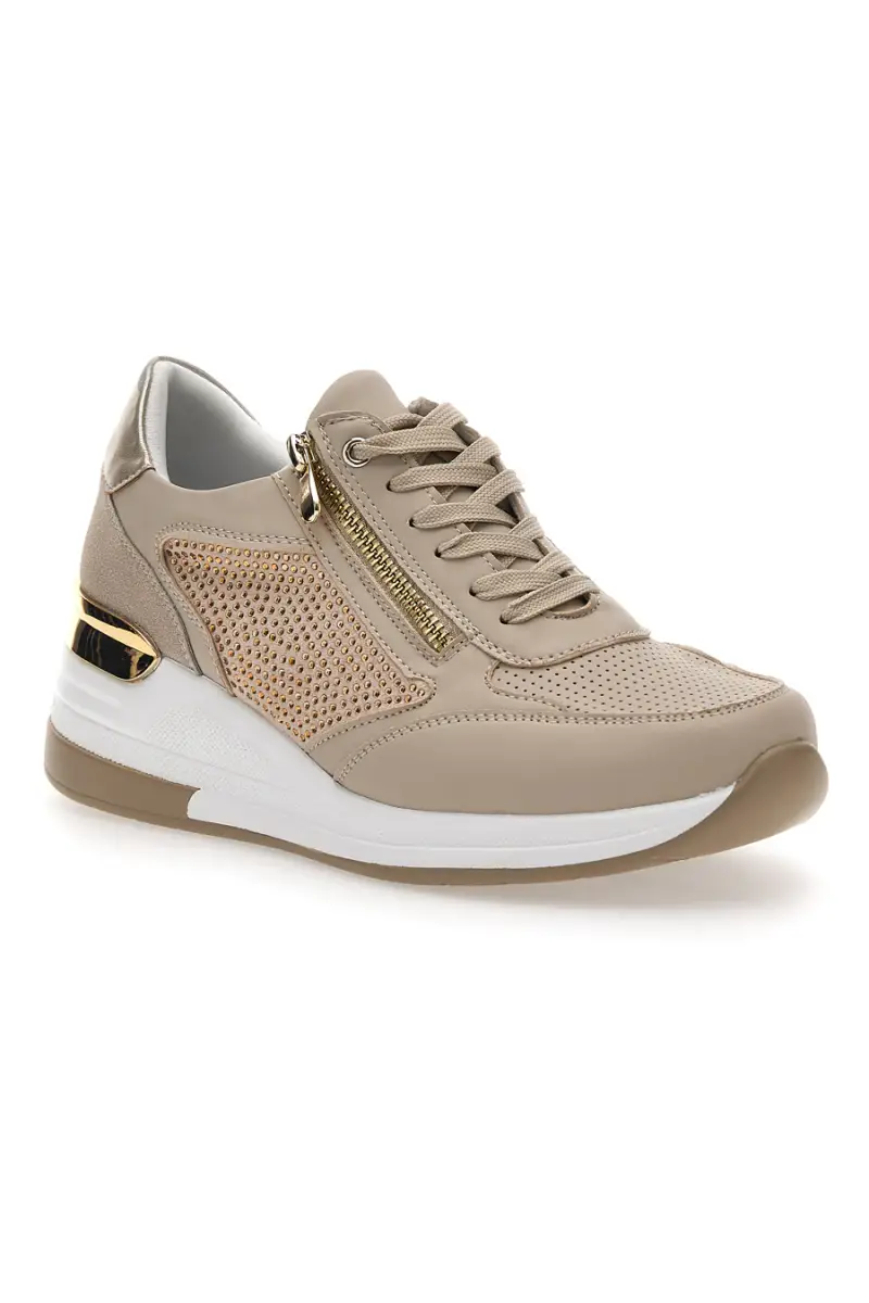 Sneakers Beige Con Zeppa Mio Tempo 1220215 [BEIGE] miniatura 2