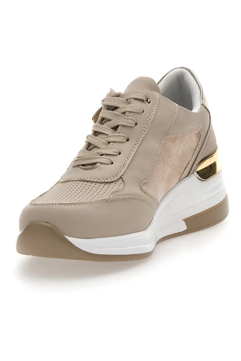 Sneakers Beige Con Zeppa Mio Tempo 1220215 [BEIGE] miniatura 3