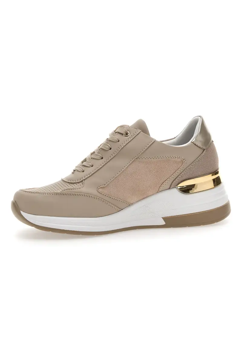 Sneakers Beige Con Zeppa Mio Tempo 1220215 [BEIGE] miniatura 4