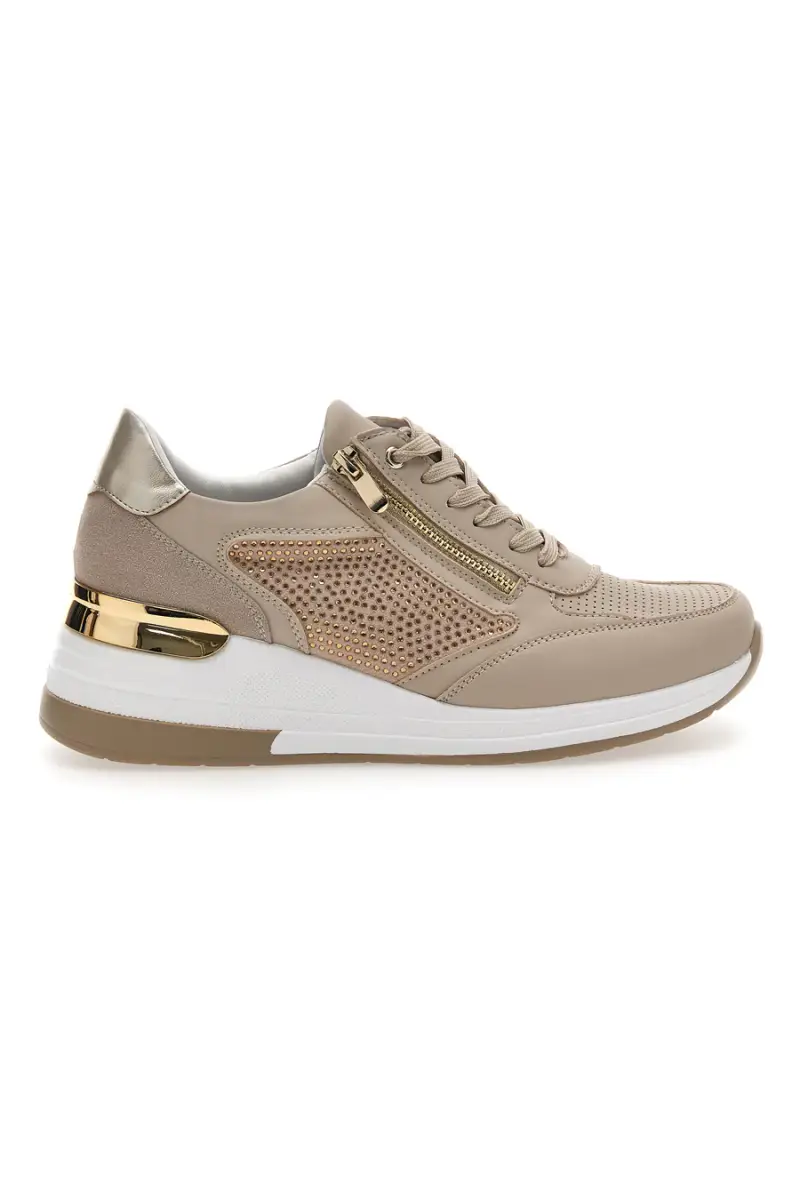 Sneakers Beige Con Zeppa Mio Tempo 1220215 [BEIGE]