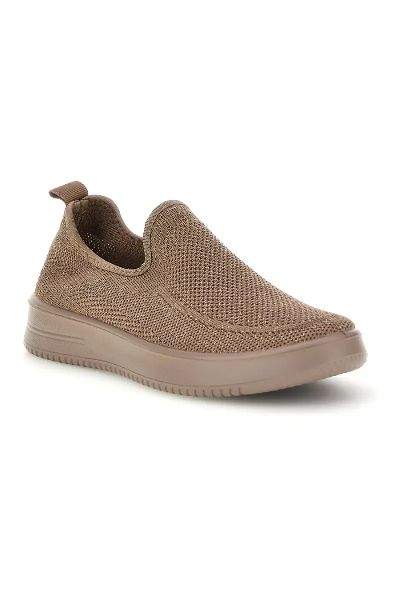 Sneakers slip on beige in tessuto traforato Mio tempo tf2508059 [KHAKI] miniatura 2
