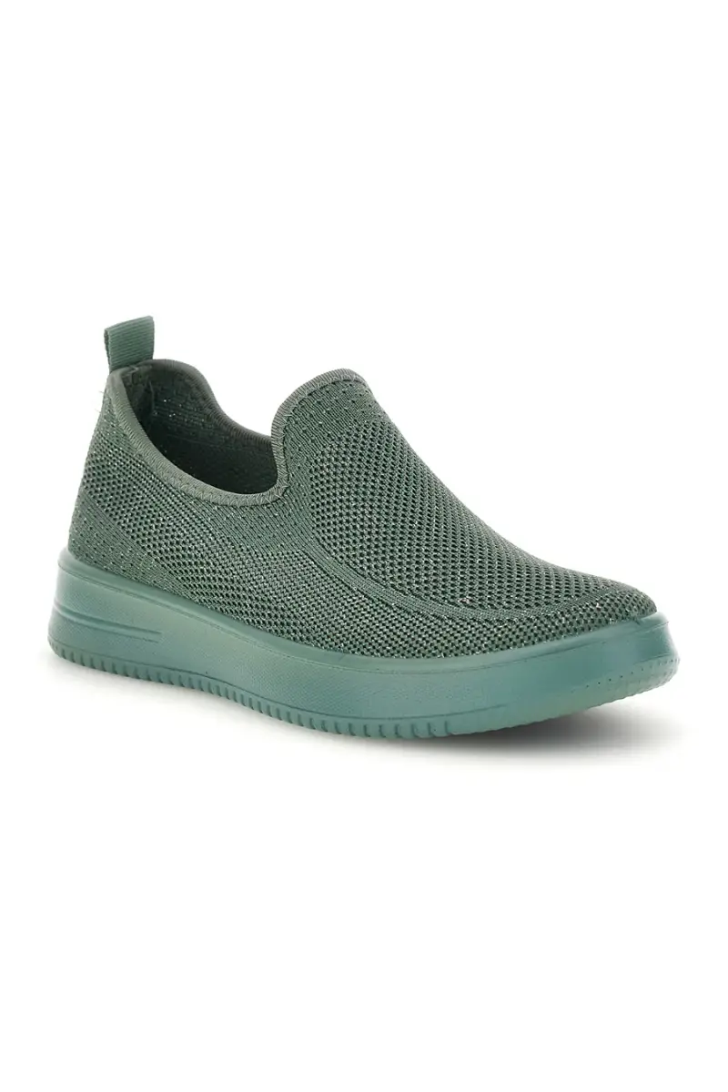 Sneakers slip on verdi in tessuto traforato Mio tempo tf2508059 [VERDE] miniatura 2
