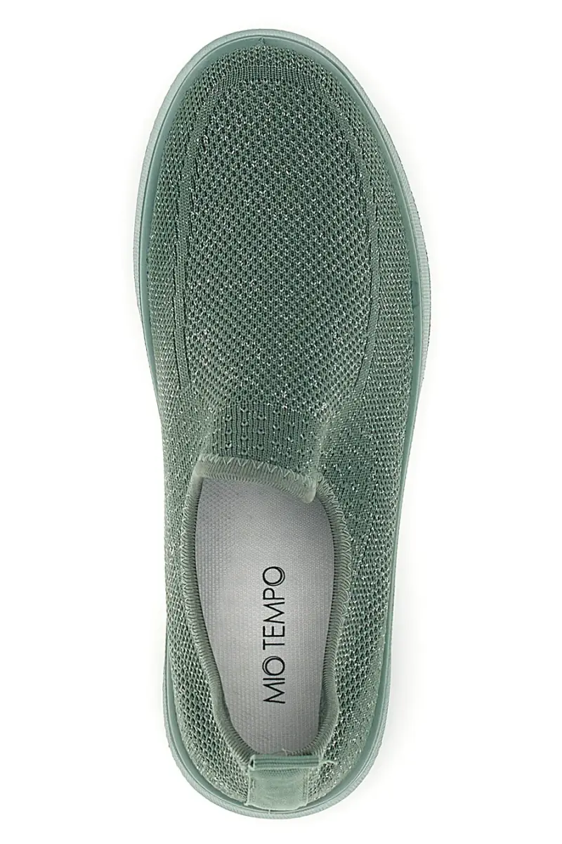 Sneakers slip on verdi in tessuto traforato Mio tempo tf2508059 [VERDE] miniatura 3
