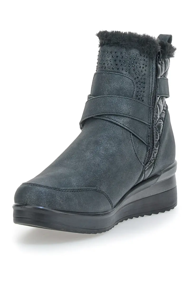 Stivaletti neri con pelo interno MIO TEMPO 724071 [NERO] miniatura 4