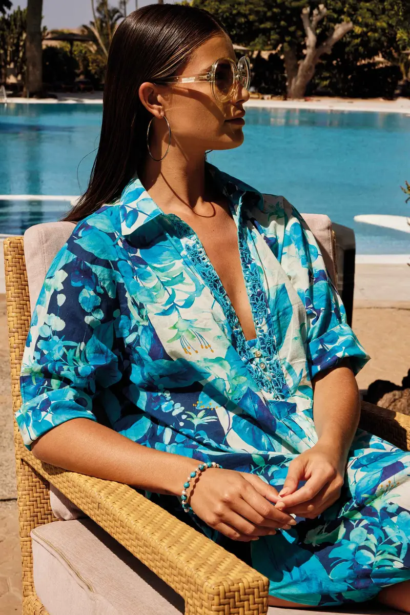 ABITO CAMICIA FIORI TURCHESI | Colore Multi |