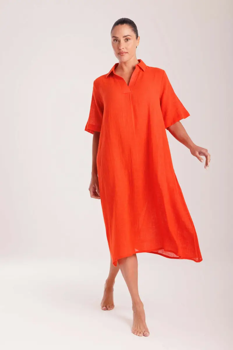 ABITO LUNGO CORINNE | Colore Arancione |