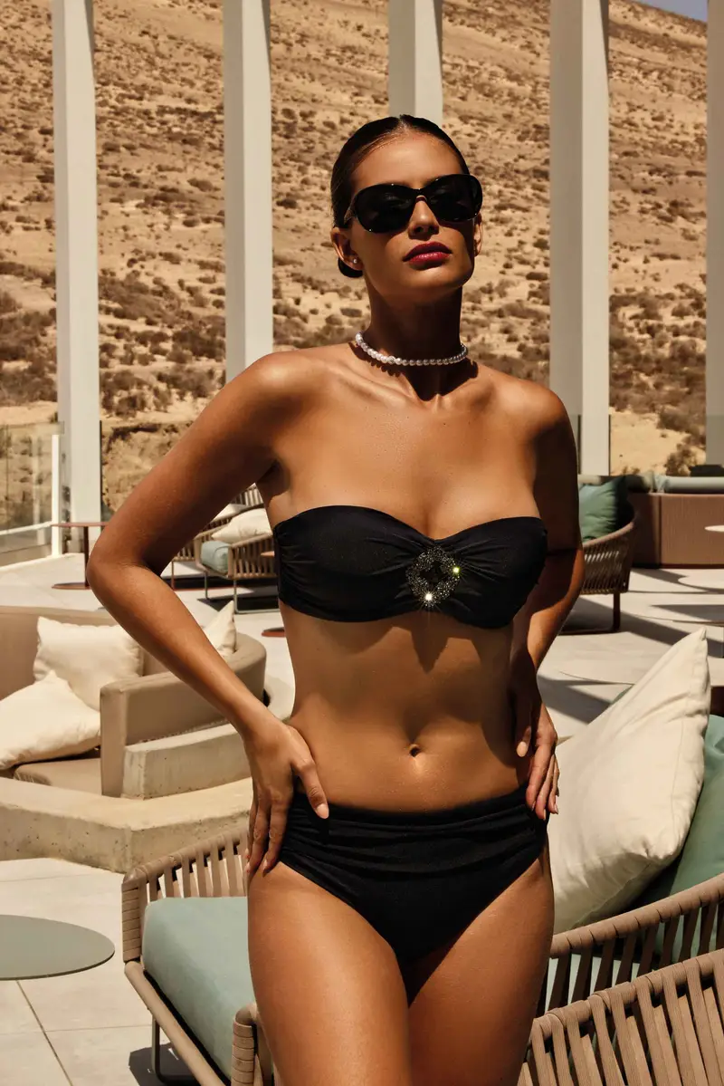 BIKINI A FASCIA AGAPE | Colore Nero |