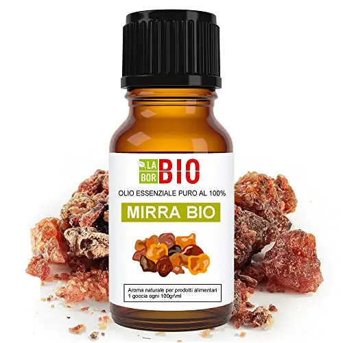 Mirra Bio Olio essenziale 100% Puro 5 ml - Uso interno Terapeutico Alimentare Diffusori Aromaterapia Cosmetica Cucina