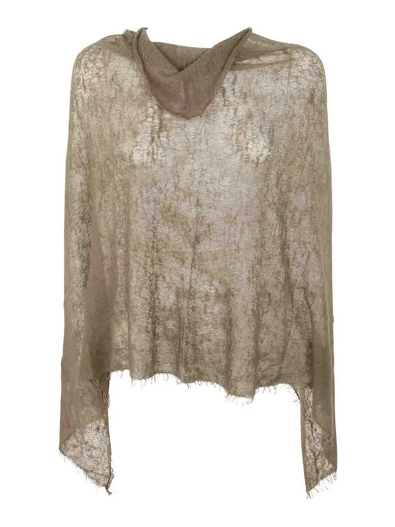 Semi Felted Poncho Verde