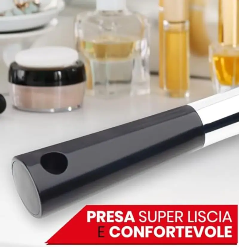 Mirrorvana Specchio Portatile con Manico - Specchio a Mano Professionale per Parrucchiere, Barbiere, Salone di Bellezza e Dentista - 23 x 33 cm (Nero) miniatura 3