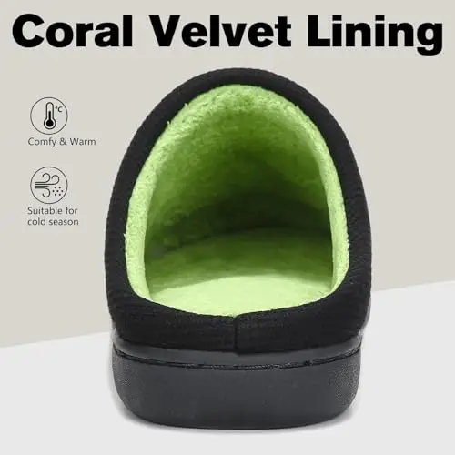 Mishansha Pantofole Uomo Nero 2970023 miniatura 3