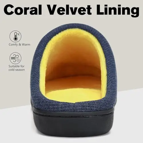 Mishansha Pantofole Uomo Blu 3172300 miniatura 3