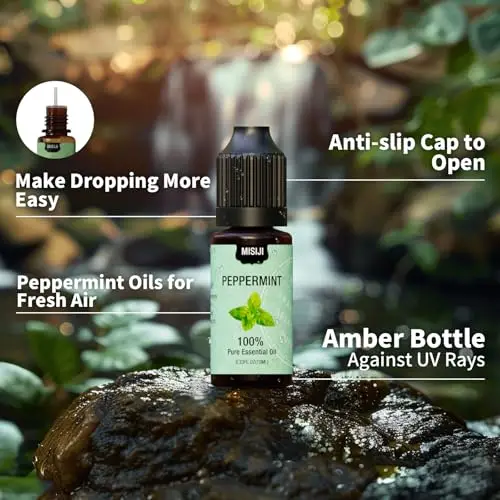 MISIJI Set di oli essenziali 10 profumi-Oli essenziali per diffusori per la casa, profumi di oli diffusori per miniatura 2