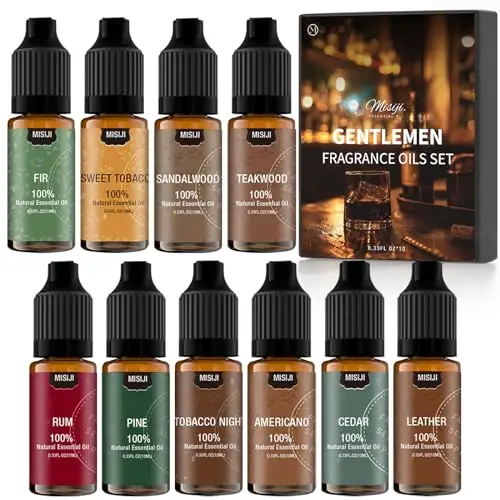 MISIJI Set di oli essenziali per diffusori,per Aromaterapia,per uomo,per candela,ambiente olio essenziale naturale.