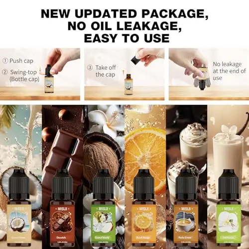 MISIJI Set di oli essenziali, profumo naturale per diffusori, candele, aromaterapia, 6 x 10 ml miniatura 2