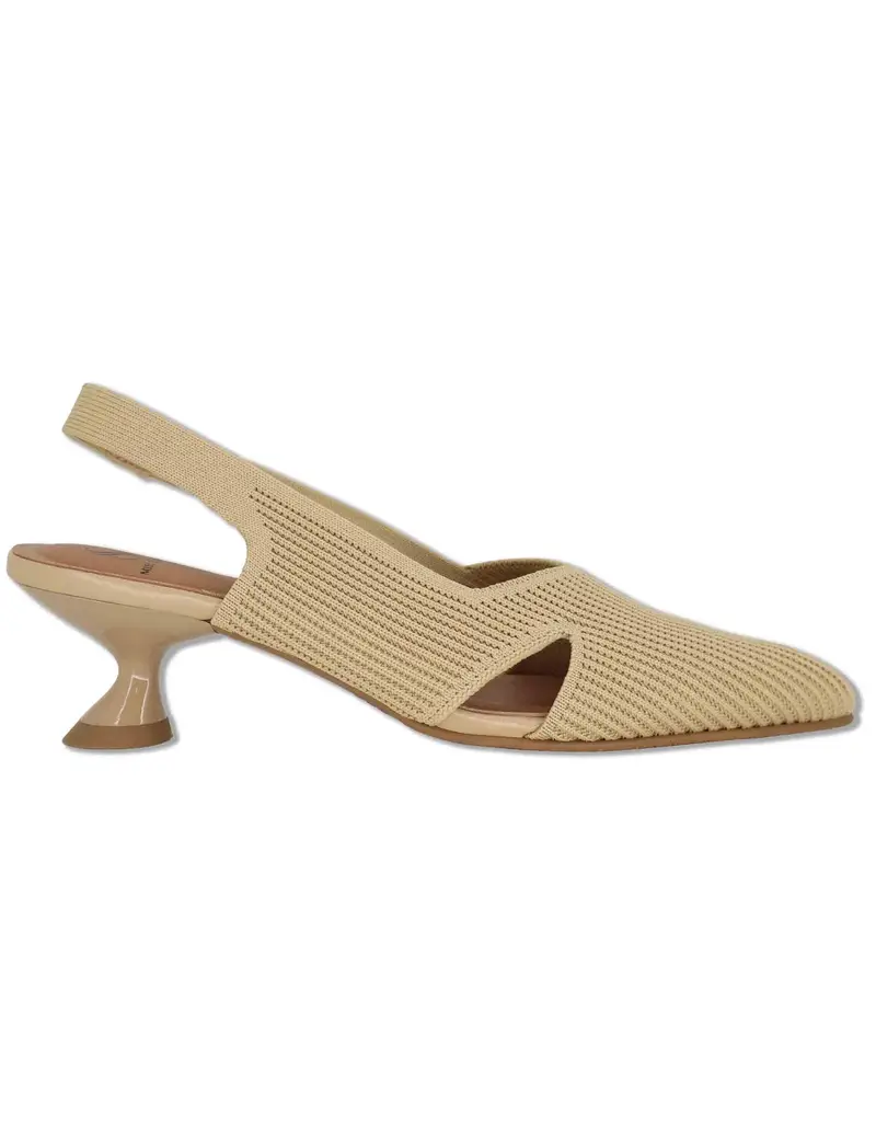Slingback D Orsay in tessuto camel Donna 75111 65-04
