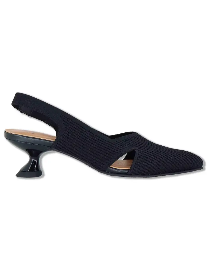 Slingback D Orsay in tessuto nero Donna 75111 65-05