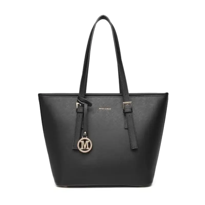 Miss Lulu Borsa Tote Donna Università Grande, Elegante Mano Bag Maniglia Regolabile, PU Pelle per Viaggi, Lavoro e